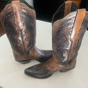 J.B. Dillon Brown and Black Western Boots